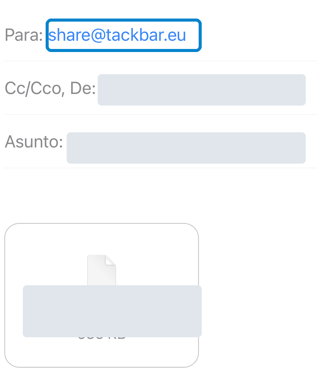 Correo preparado por Vakaros con share@tackbar.eu como destinatario.